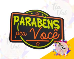 Foto de PLACA PARABENS PRA VOCE NEON