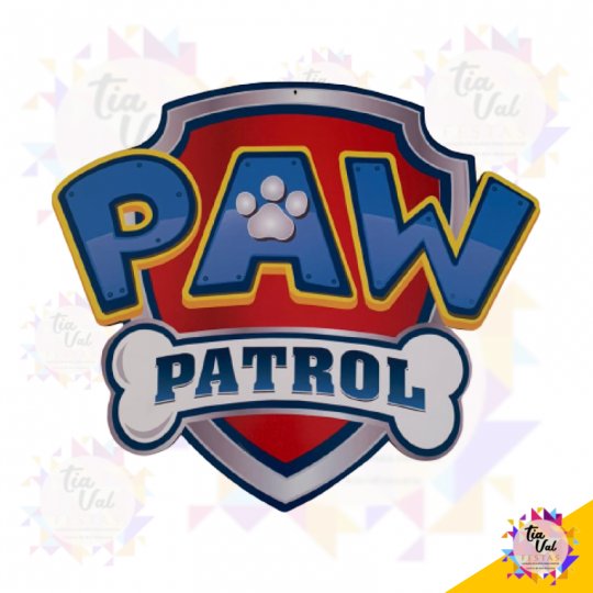 PLACA PAW PATROL PATRULHA CANINA