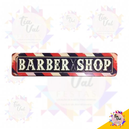 PLACA RETANGULAR BARBER SHOP