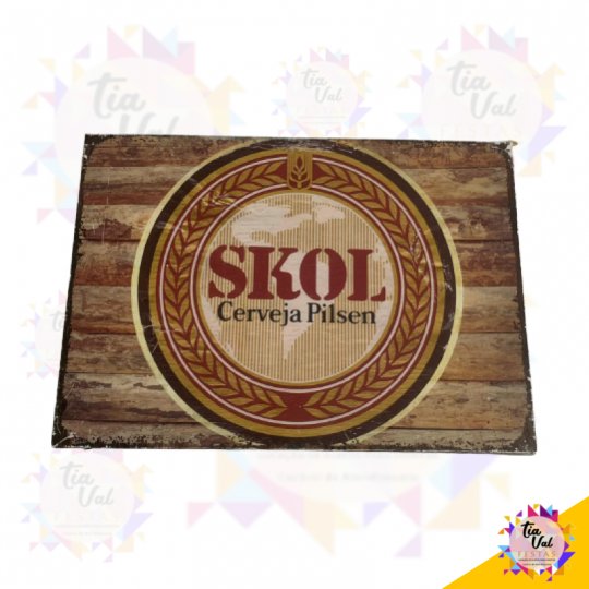 PLACA SKOL ROTULO REDONDO