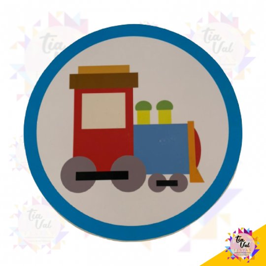 PLACA TREM REDONDA PVC