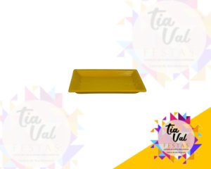 Foto de PORCELANA AMARELA BANDEJA RET. G S/ ALÇA