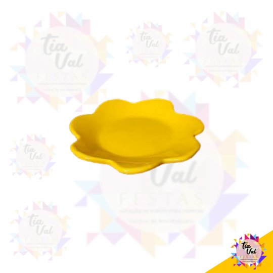 PRATO FLOR - AMARELO