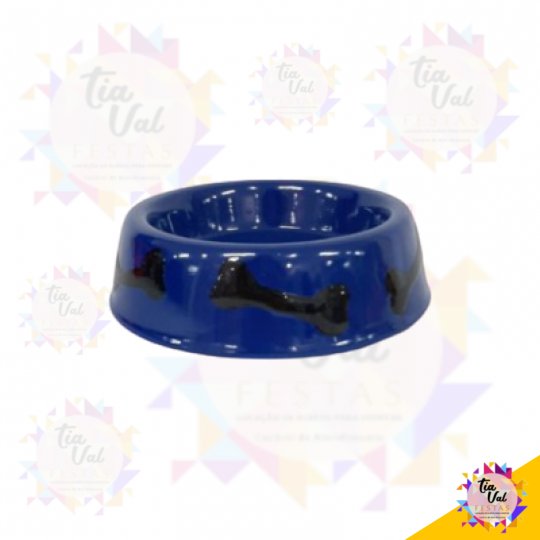 PORCELANA AZUL COMEDOURO CANINO