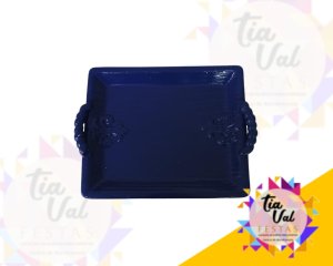 Foto de PORCELANA AZUL ROYAL BANDEJA RET. P
