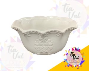 Foto de PORCELANA BRANCA FLOREIRA OVAL MEDIA