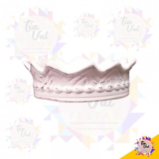 PORCELANA BRANCA PORTA COROA (GRANDE)