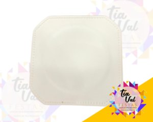 Foto de Porcelana branca prato quad perola G