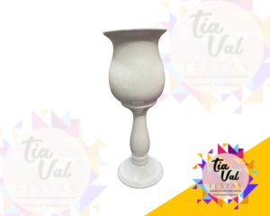 Foto de VASO BRANCO TAÇA  ALTA PEQUENO