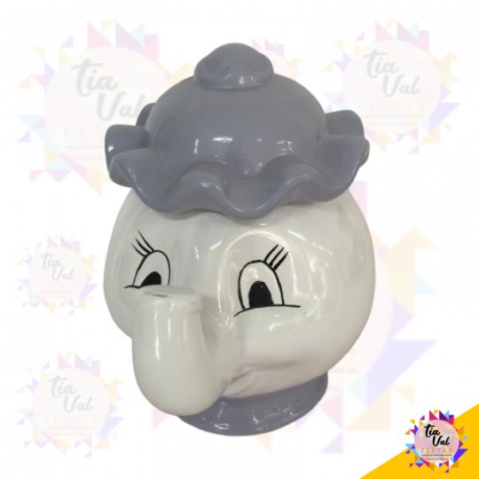 PORCELANA BULE BRANCO C/ LILAS (SRA POTTS)