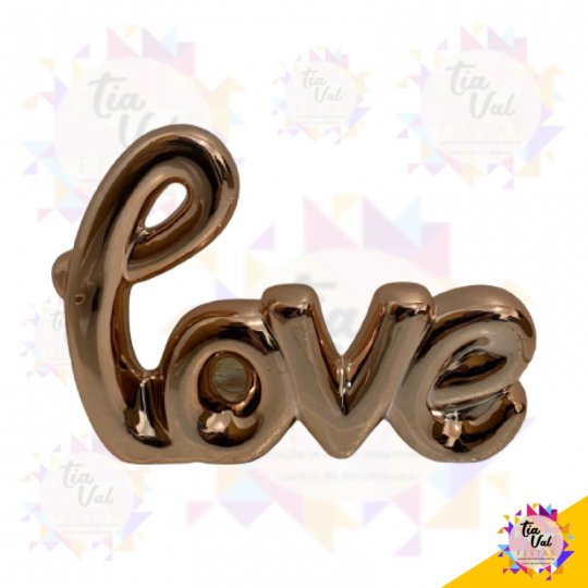 PORCELANA LOVE ROSÊ GOLD 10 X 15 - P