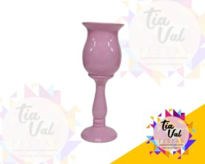 Foto de VASO ROSA TAÇA ALTA PEQUENO