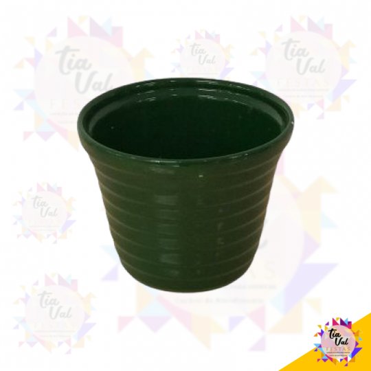 PORCELANA VERDE BANDEIRA CACHEPOT P