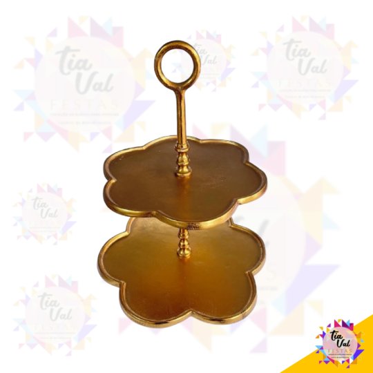 PORTA DOCES 02 ALTURAS - DOURADO