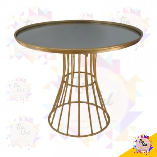 PORTA DOCES DOURADO COM BASE DE RIPAS