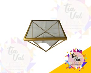 Foto de PORTA DOCES DIAMANTE DOURADO FOSCO - PEQUENO