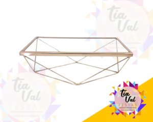 Foto de PORTA DOCES DIAMANTE DOURADO FOSCO GRANDE -  RETANGULAR