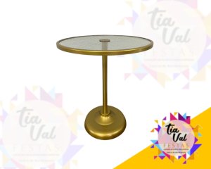 Foto de PORTA DOCES DOURADO FOSCO REDONDO PEQUENO 