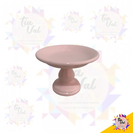 PORTA DOCES REDONDO ROSA CLARO 17 CM - P