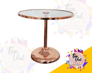 Foto de PORTA DOCES ROSE REDONDO BASE VIDRO MEDIA