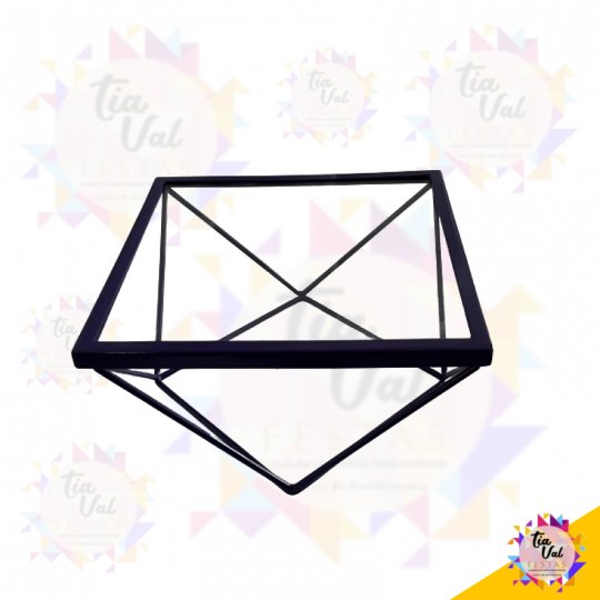 PORTA DOCES ROXO DIAMANTE QUADRADO GRANDE