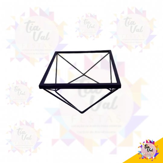 PORTA DOCES ROXO DIAMANTE QUADRADO MEDIO