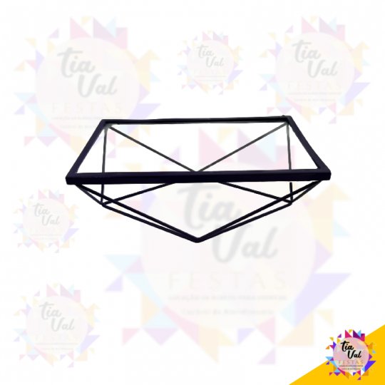 PORTA DOCES ROXO DIAMANTE RETANGULAR GRANDE