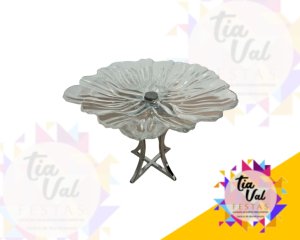 Foto de PORTA DOCES - VIDRO - PRATA - 25 DIAM X 18 ALT