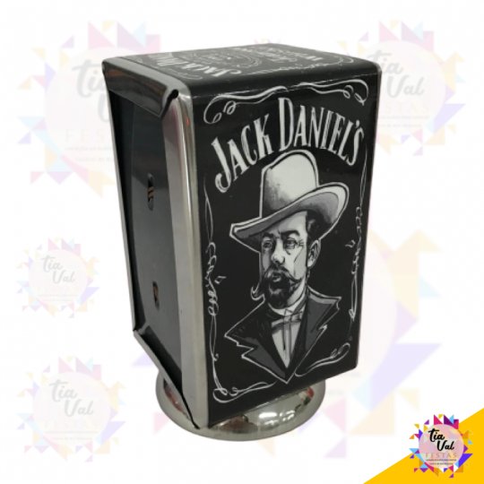 PORTA GUARDANAPO JACK DANIELS AÇO