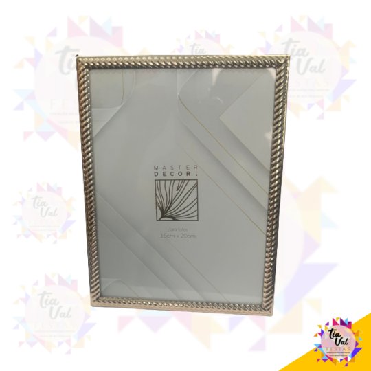 PORTA RETRATO DOURADO 15 X 20 CM