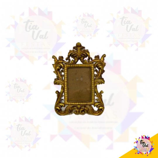 PORTA RETRATO DOURADO ARABESCO 10X14 CM (RESINA)