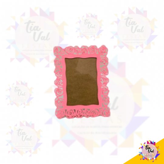 PORTA RETRATO ROSA FLOR (PLASTICO)
