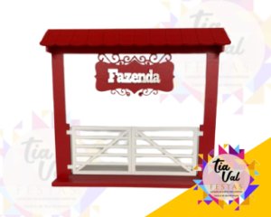 Foto de PORTEIRA FAZENDA MDF VERMELHO