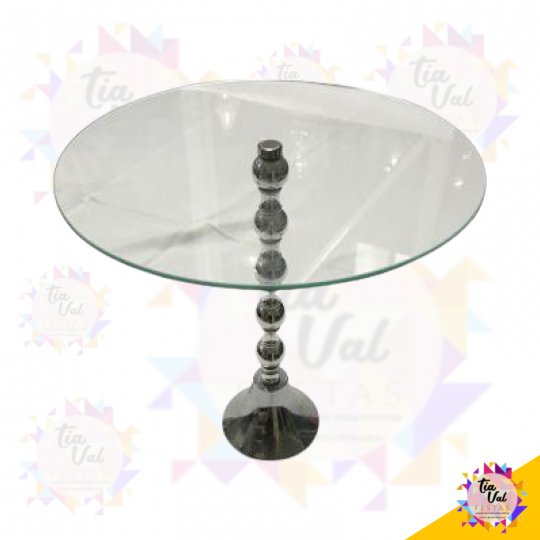 PRATA BASE P/ DOCES G (05 BOLAS) C/ VIDRO DE 30 CM