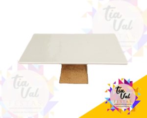 Foto de BANDEJA BRANCA RETANGULAR C/ PE CORTIÇA