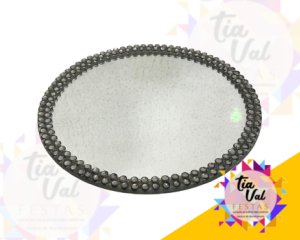 Foto de PRATO ESPELHADO REDONDO G C/ STRASS