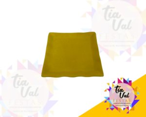 Foto de PRATO QUADRADO BABADO AMARELO
