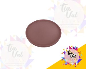 Foto de PRATO REDONDO C/ BORDA ROSA