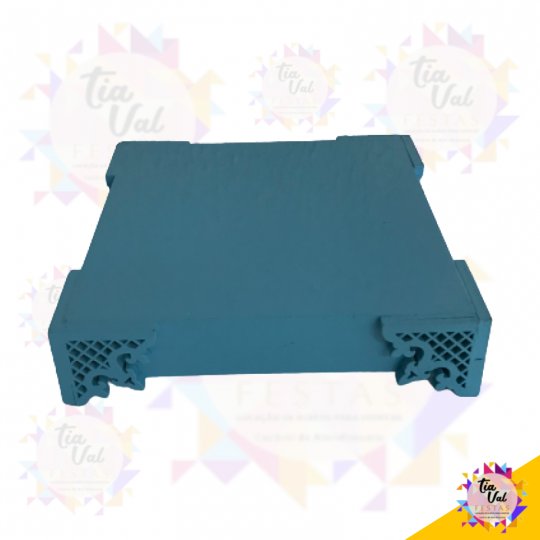 BANDEJA QUADRADA -  AZUL CLARO - 20 X 20 - MDF