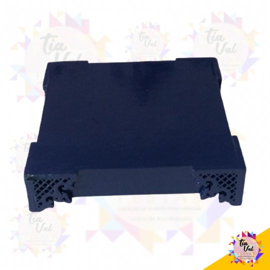 BANDEJA QUADRADA AZUL ROYAL - 20 X 20 - MDF