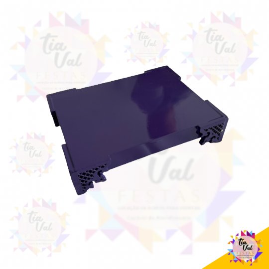  BANDEJA RETANGULAR - ROXO - 18 X 24 - MDF