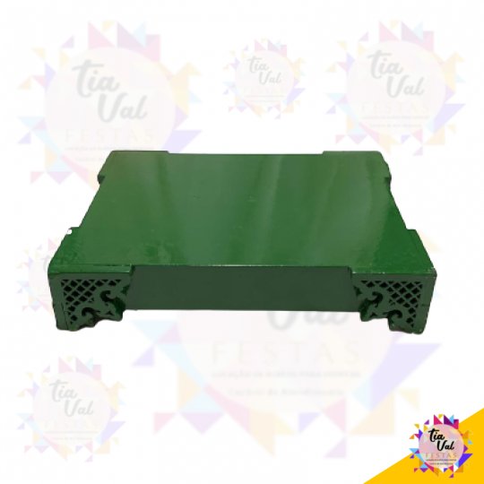  BANDEJA RETANGULAR - VERDE BANDEIRA - 18 X 24