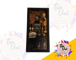 Foto de Quadro Jack Daniels garrafas P ret.