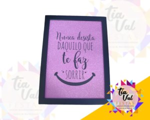 Foto de QUADRO NUNCA DESISTA DAQUILO...