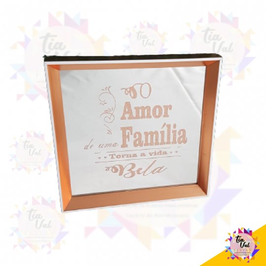 QUADRO ROSE AMOR DE UMA FAMILIA
