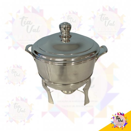 RECHAUD PRATA  - MAIOR - 5 PEÇAS***