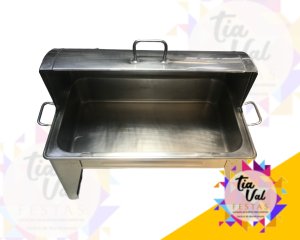 Foto de Rechaud ret. Brinox (tampa fixa) (1 CUBA FUNDA) - INOX