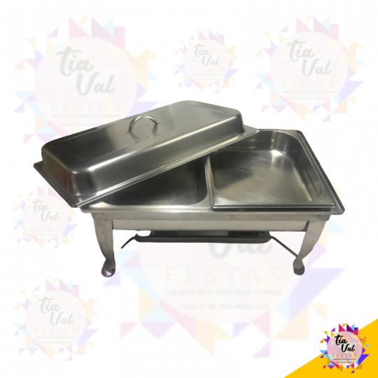 RECHAUD RET. COOKMASTER (02 OPÇOES) INOX - 8 PEÇAS