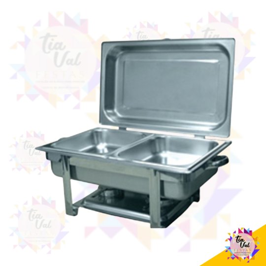 RECHAUD RETANGULAR - TAMPA ARTICULADA - 2 OPÇOES 