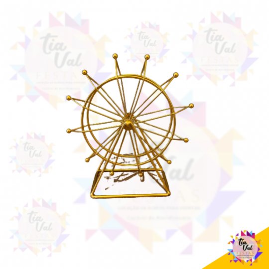 RODA GIGANTE DOURADA METAL - LONDRES